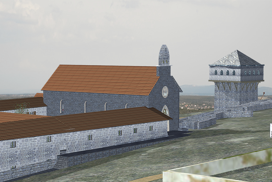 Reconstruction of the Church of St Mary and Franciscan monastery at Dol