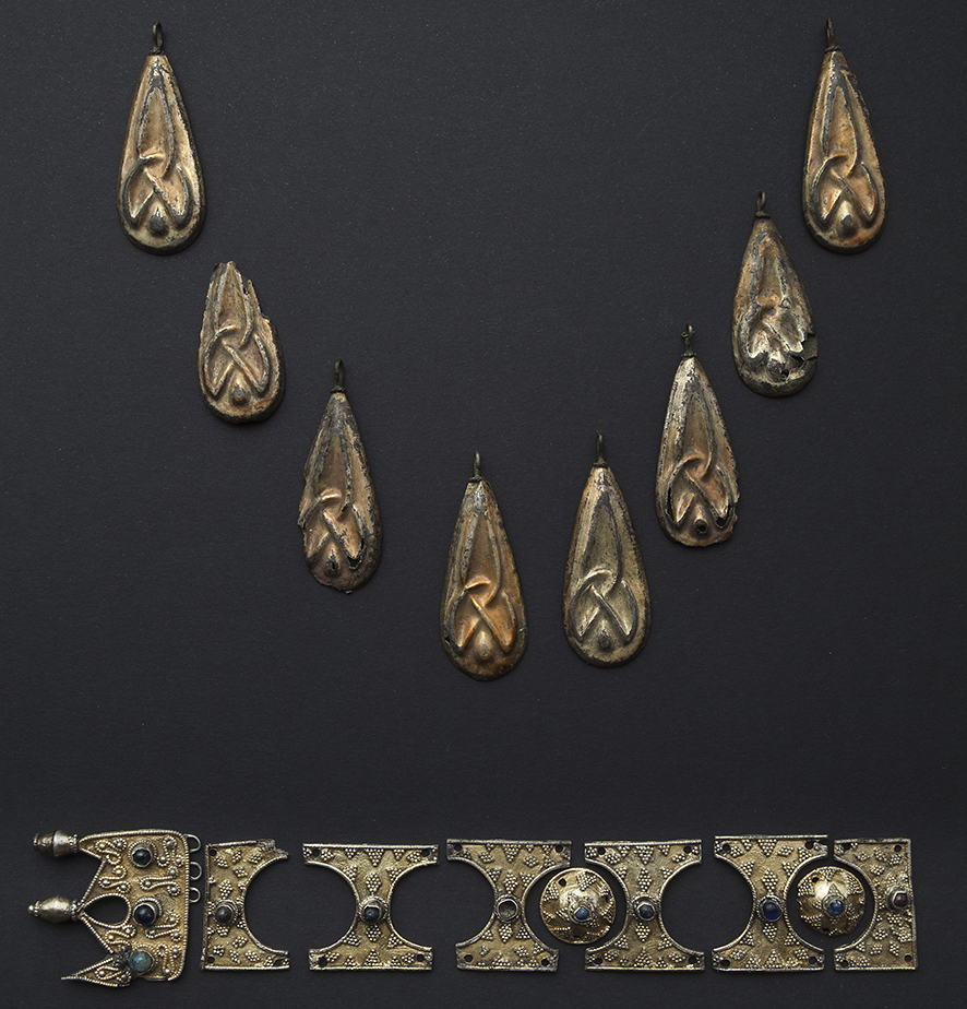 Byzantine silver gilt decoration for clothing; 12th century